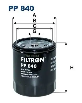 FILTRON PP840 Yakıt Filtresi resmi
