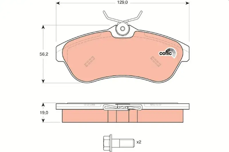 TRW GDB1496 Ön Fren Balatası resmi