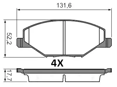 MGA 55669 Ön Fren Balatası 6RU698151A resmi