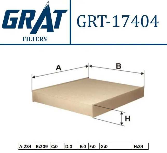 GRAT 17404 Polen Filtresi 4M5119G244AA resmi