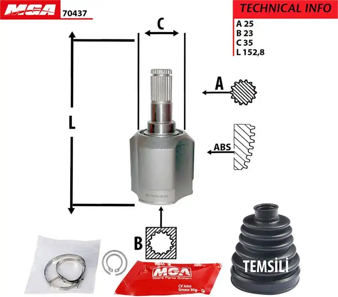 MGA 70437 Aks Kafası (Sol İç) resmi