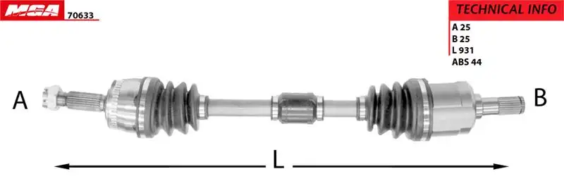 MGA 70633 Ön Aks (Sol) 495012L210 resmi