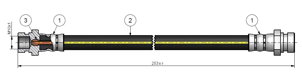 CAVO C900457A Arka Fren Hortumu 4806F6480 resmi