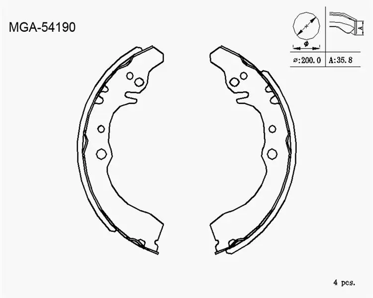 MGA 54190 Arka Fren Balatası 449587508 resmi