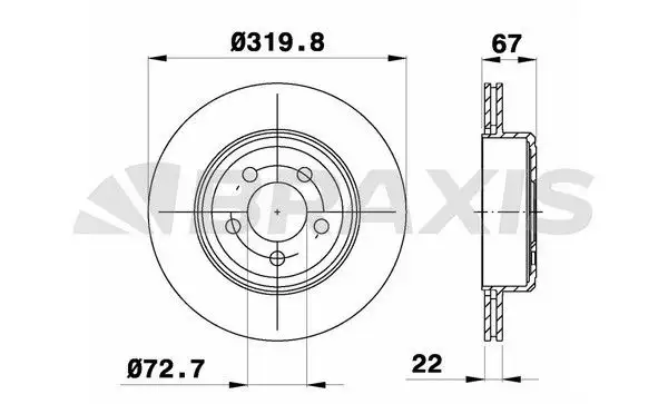 BRAXIS AD1091 Arka Fren Diski resmi