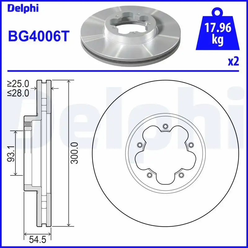 DELPHI BG4006T Ön Fren Diski resmi