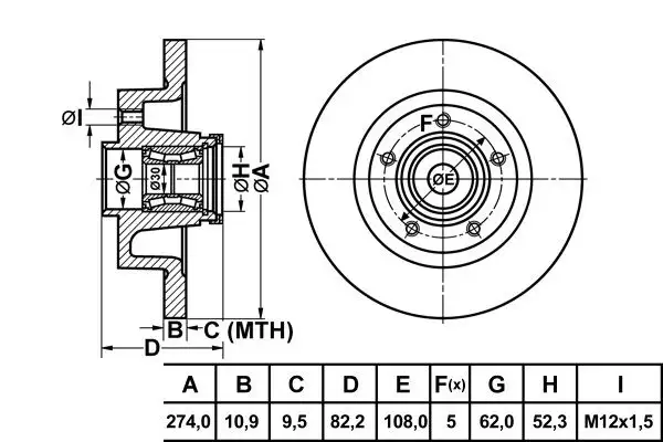 MGA 50186 Arka Fren Diski 8200655249 resmi