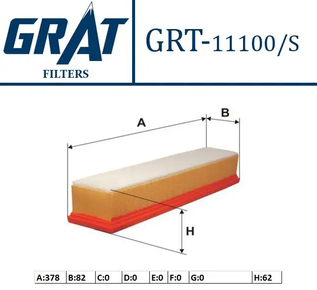 GRAT 11100S Hava Filtresi 8200989933 resmi