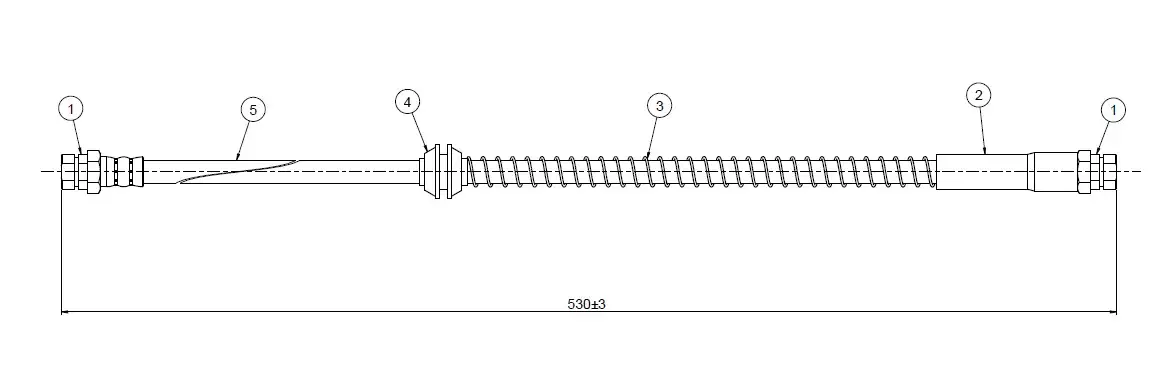 CAVO C900127A Arka Fren Hortumu 2K0611775D resmi