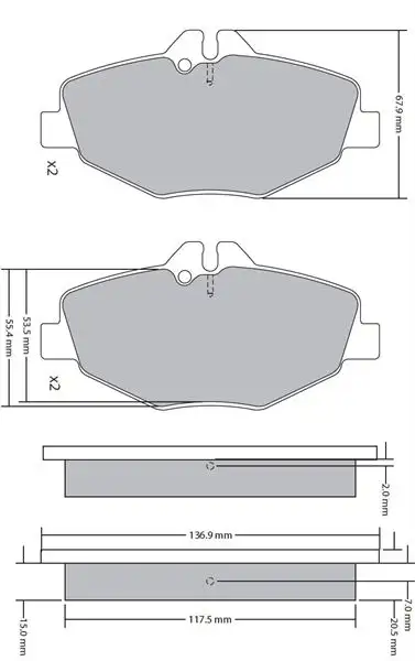MGA 56314 Ön Fren Balatası 44208720 resmi