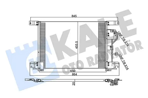 KALE 350420 Klima Radyatörü A9425000154 resmi