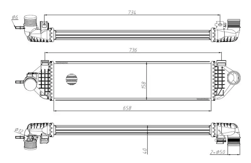 MGA 80457 Turbo Radyatörü BV619L440AF resmi