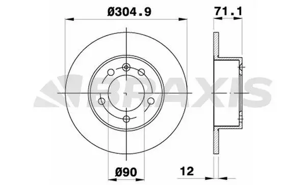 BRAXIS AD0467 Arka Fren Diski resmi