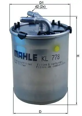 MAHLE KL778 Yakıt Filtresi 6R0127400C resmi
