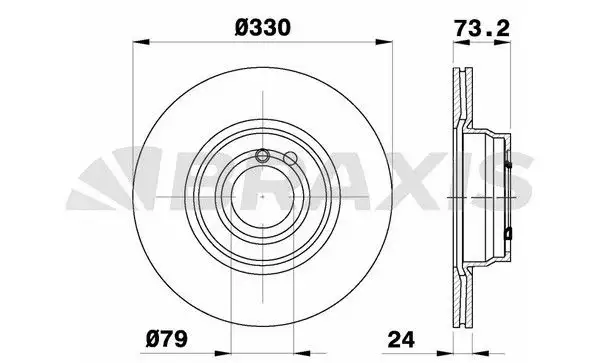 BRAXIS AE0708 Ön Fren Diski 34116792221 resmi