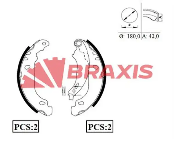 BRAXIS AC0036 Arka Fren Balatası 7701205758 resmi