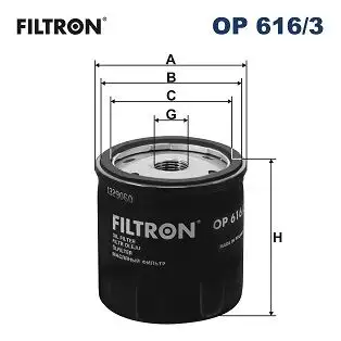 FILTRON OP616/3 Yağ Filtresi resmi