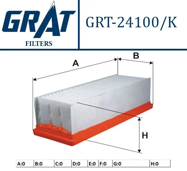 GRAT 24100K Hava Filtresi 8200985420 resmi