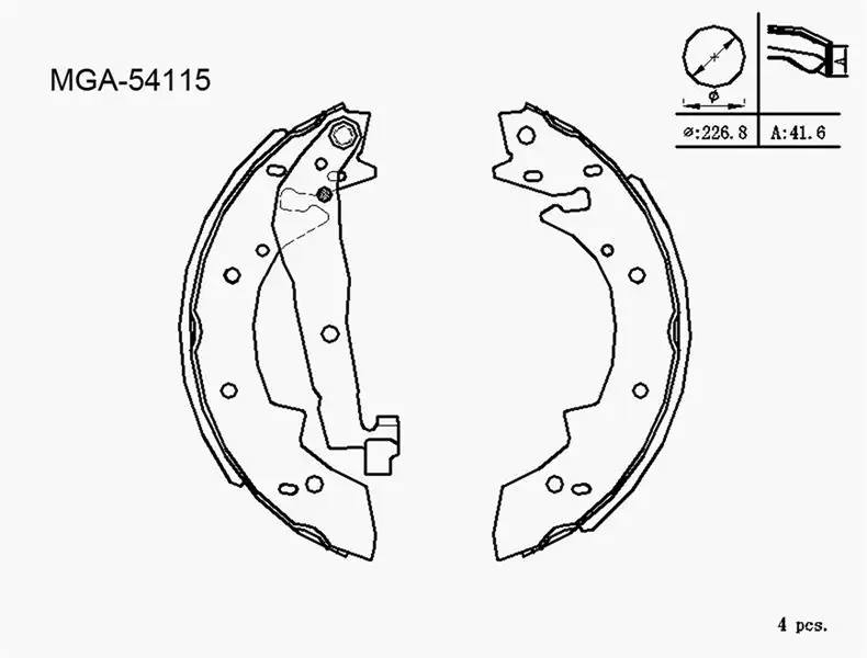 MGA 54115 Arka Fren Balatası 424156 resmi