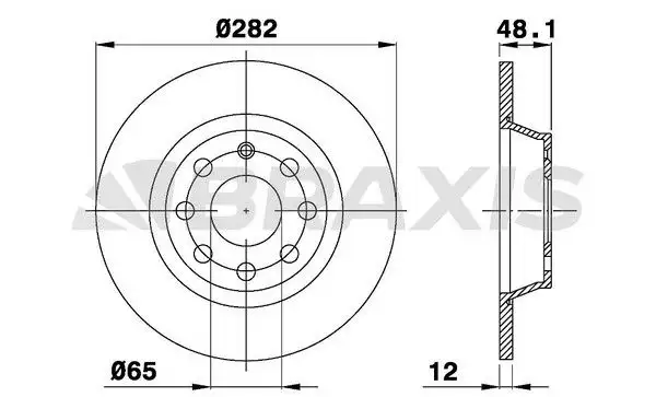 BRAXIS AE0035 Arka Fren Diski 1K0615601AD resmi