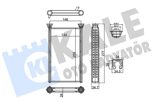 KALE 356130 Kalorifer Radyatörü 64119229486 resmi