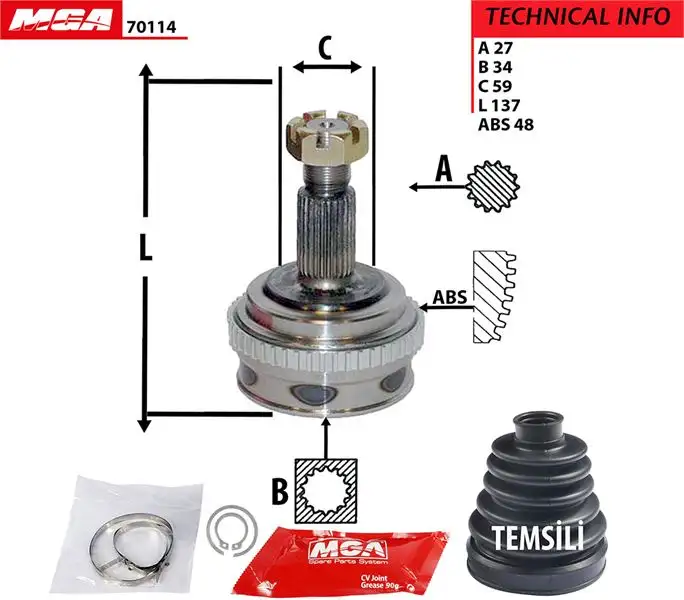 MGA 70114 Aks Kafası (Dış) 9619947688 resmi