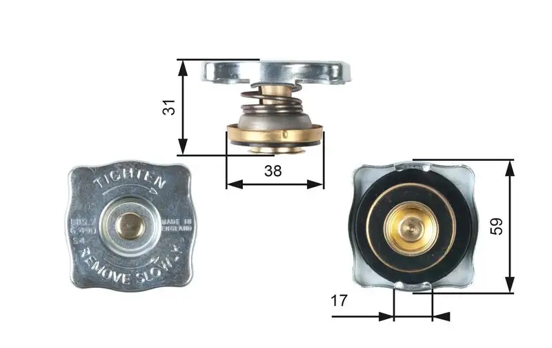 GATES RC130 Radyatör Kapağı FA11701201 resmi