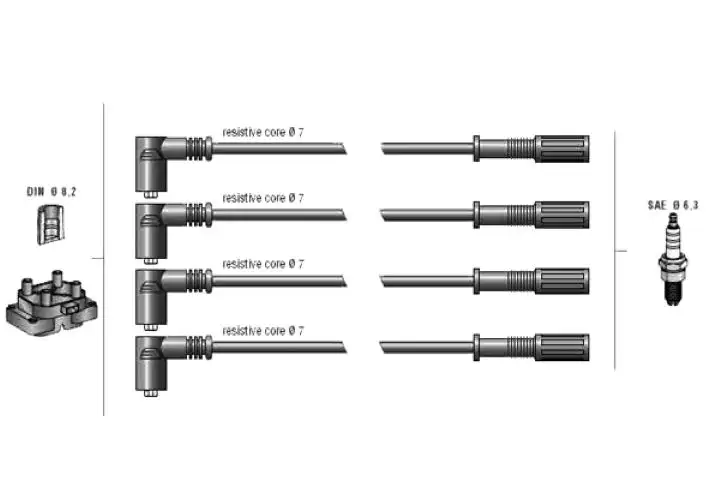 DODUCO 7683 Buji Kablosu 7776810 resmi