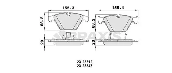 BRAXIS AA0067 Ön Fren Balatası resmi