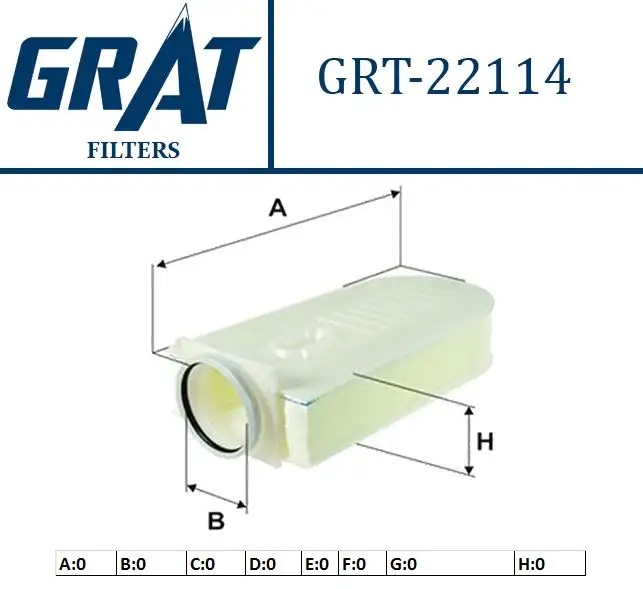 GRAT 22114 Hava Filtresi 6510940104 resmi