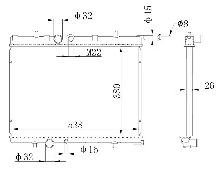 ORIS BPE047022 Radyatör resmi