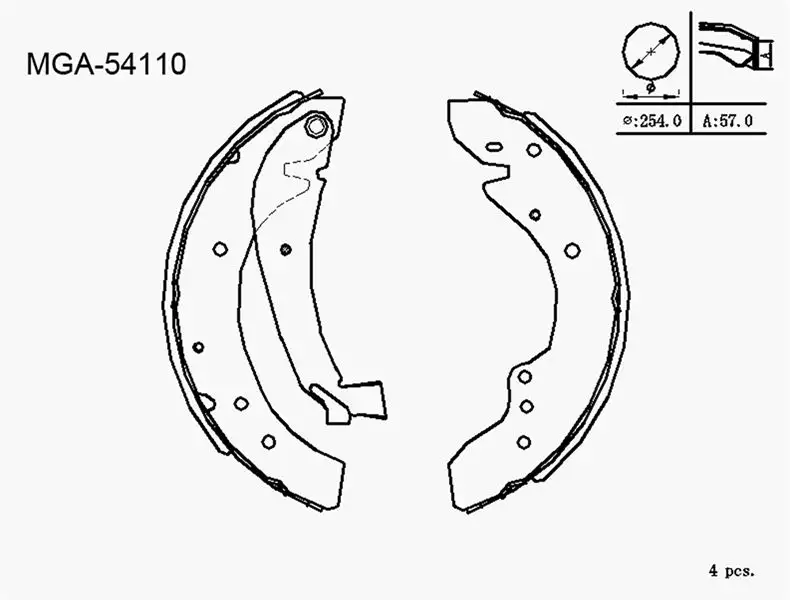 MGA 54110 Arka Fren Balatası 4241H4 resmi