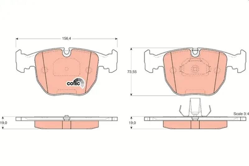 TRW GDB1261 Ön Fren Balatası resmi