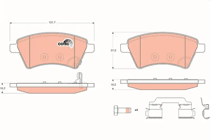 TRW GDB1673 Ön Fren Balatası resmi