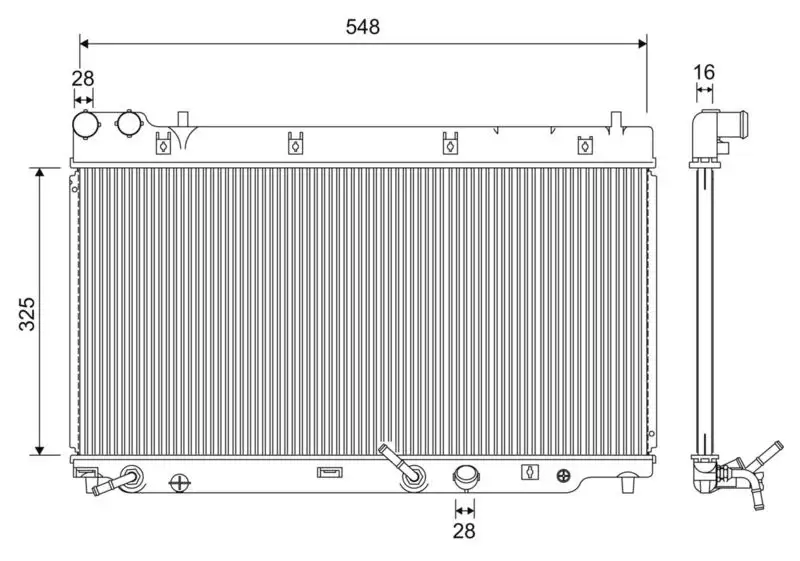 VALEO 701210 Radyatör 19010PWAJ51 resmi