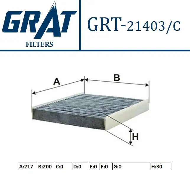 GRAT 21403C Polen Filtresi (Karbonlu) 7803A005 resmi