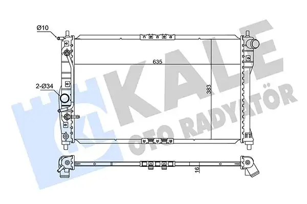 KALE 342250 Radyatör P96182260 resmi