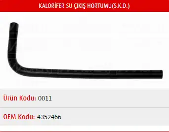 MASTER M0011 Kalorifer Hortumu 4352466 resmi