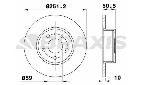 BRAXIS AE0154 Arka Fren Diski 71738911 resmi