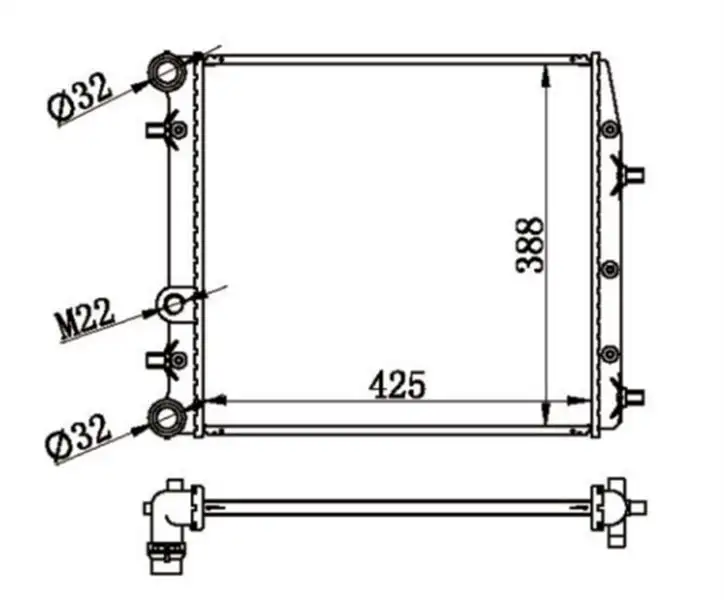 MGA 80732 Radyatör 6QE121253 resmi