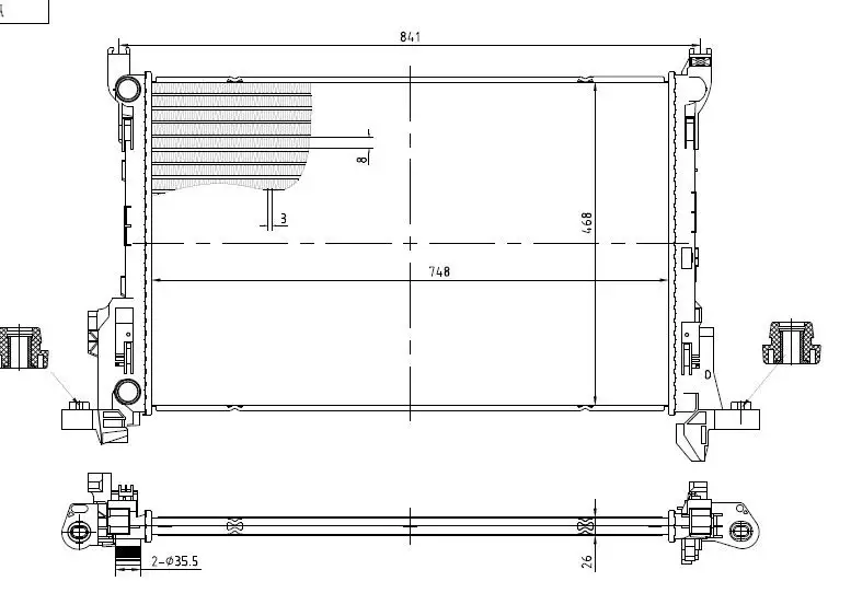 MGA 80485 Radyatör 93868353 resmi