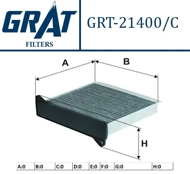 GRAT 21400C Polen Filtresi (Karbonlu) MR398288 resmi