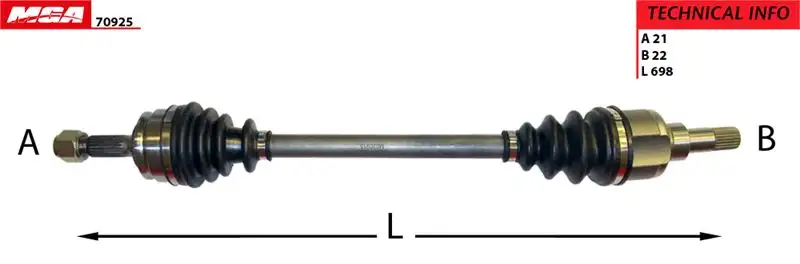 MGA 70925 Ön Aks (Sol) 9803966280 resmi