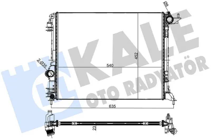 KALE 363645 Radyatör 214109798R resmi