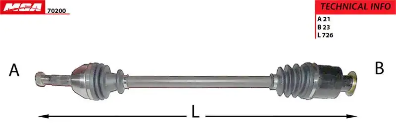 MGA 70200 Ön Aks (Sağ) 7701349660 resmi