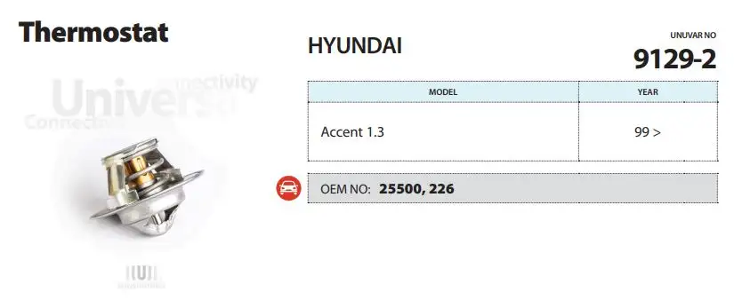 ÜNÜVAR 9129-2 Termostat 7700872314 resmi