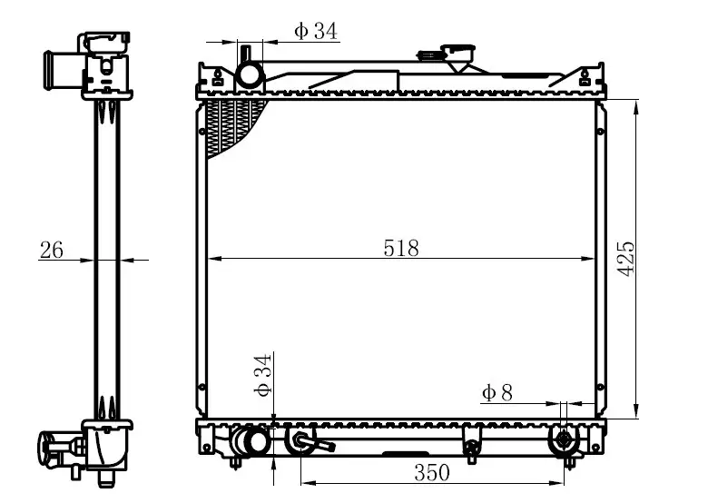 ORIS BSZ006026 Radyatör 1770077E30 resmi