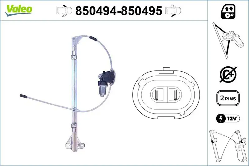 VALEO 850494 Ön Cam Krikosu (Sol) resmi
