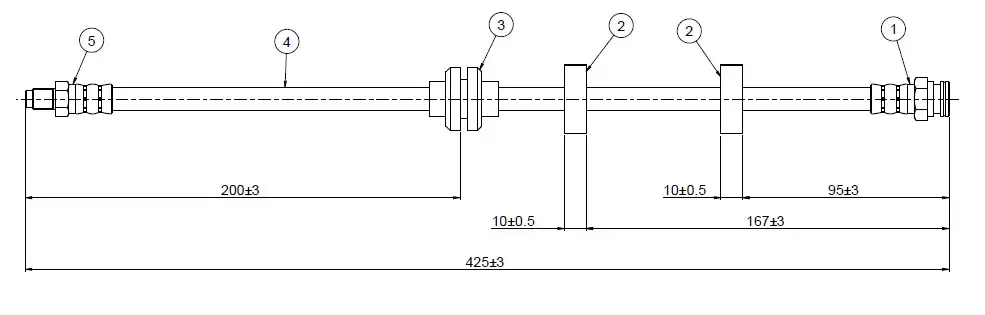 CAVO C800556A Ön Fren Hortumu 46474539 resmi