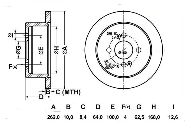 MGA 50301 Arka Fren Diski 584111C800 resmi